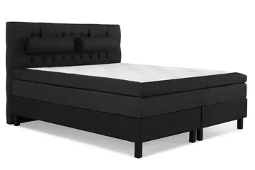 Lucky Kontinentalseng 160x200 Polyeter - Svart/Grå - Møbler - Senger - Kontinentalsenger