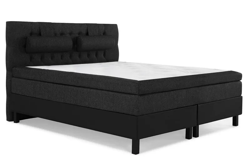 Lucky Kontinentalseng 160x200 Polyeter - Svart/Grå - Møbler - Senger - Kontinentalsenger