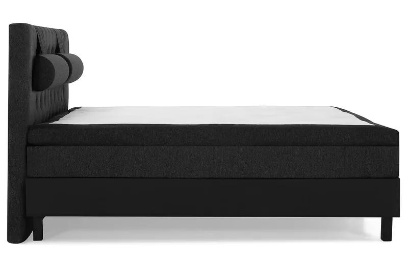 Lucky Kontinentalseng 160x200 Polyeter - Svart/Grå - Møbler - Senger - Kontinentalsenger