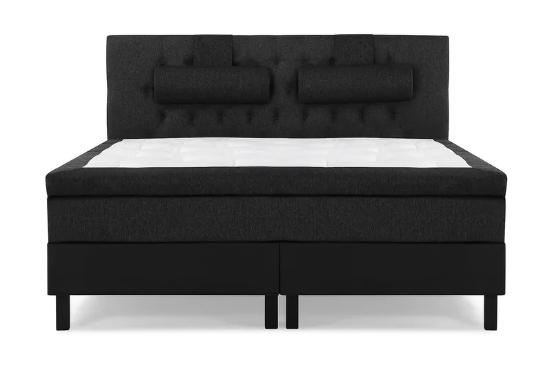 Lucky Kontinentalseng 160x200 Polyeter, Svart/Grå