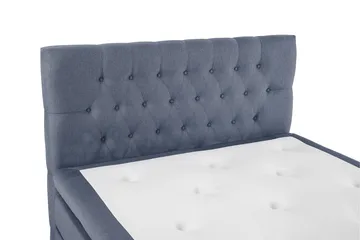 Lucky Sengepakke 140x200 Polyeter Diamant Sengegavl - Mørkeblå - Møbler - Senger - Kontinentalsenger