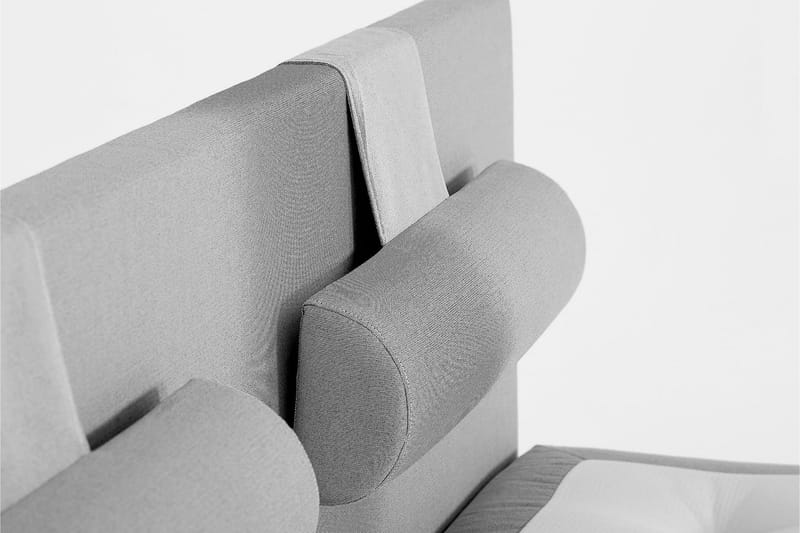 Lucky Sengepakke 150x200 Skum Glatt Sengegavl - Grå - Møbler - Senger - Kontinentalsenger