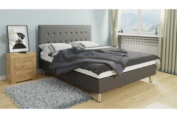 Lux Kontinentalseng 180x204 cm - Grå - Møbler - Senger - Kontinentalsenger