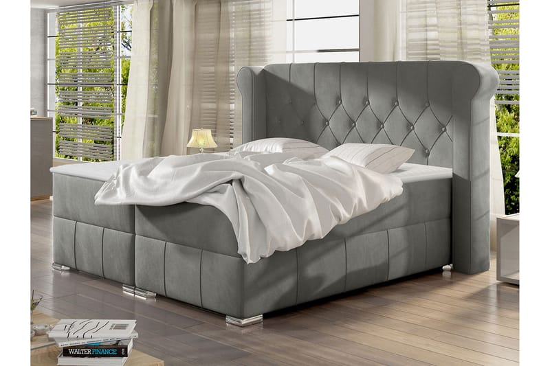 Lyckorna Kontinentalseng 120x200 cm - Grå - Møbler - Senger - Kontinentalsenger