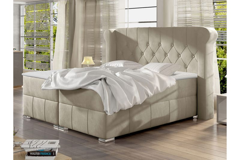 Lyckorna Kontinentalseng 180x200 cm - Beige/Grå - Møbler - Senger - Kontinentalsenger