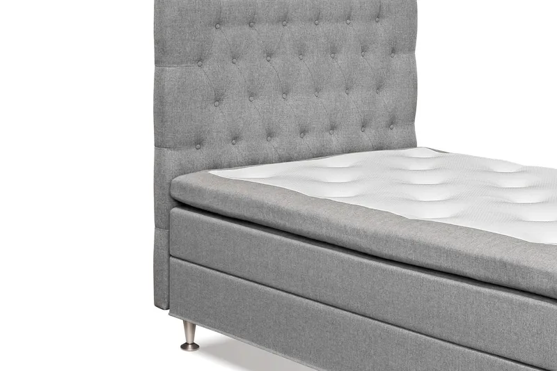 Meja Komplett Sengpakke 180x200 cm Dobbeltseng med Sengegavl - Grå - Møbler - Senger - Kontinentalsenger