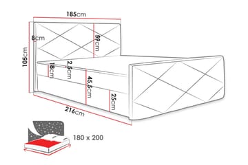 Milano Kontinentalseng 180x200 cm med Sengegavl - Grønn - Møbler - Senger - Kontinentalsenger