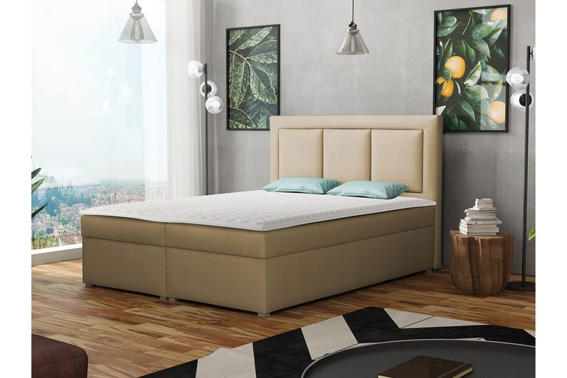 Moden Kontinentalseng 140x215 cm - Beige - Møbler - Senger - Kontinentalsenger