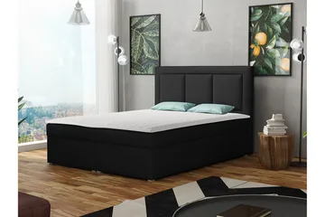 Moden Kontinentalseng 140x215 cm - Svart - Møbler - Senger - Kontinentalsenger