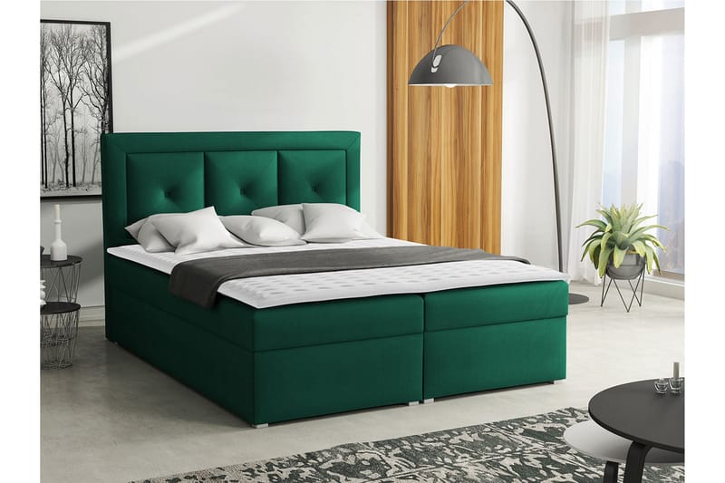 Moden Kontinentalseng 160x215 cm - Grønn - Møbler - Senger - Kontinentalsenger