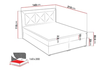 Moden Kontinentalseng 160x215 cm - Grønn - Møbler - Senger - Kontinentalsenger
