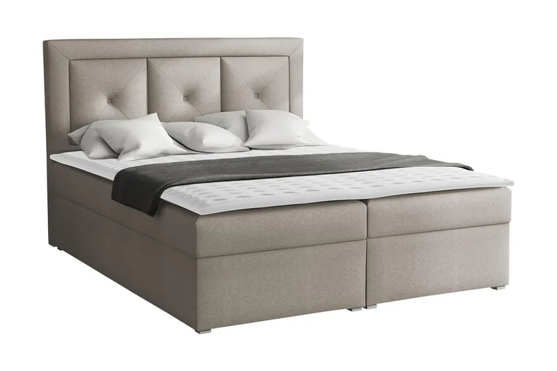 Moden Kontinentalseng 180x215 cm, Beige/Grå