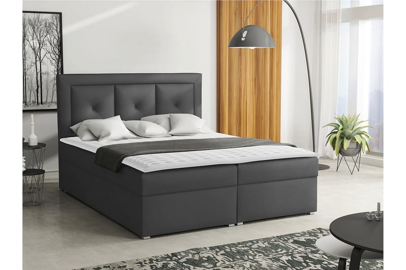 Moden Kontinentalseng 180x215 cm - Svart - Møbler - Senger - Kontinentalsenger