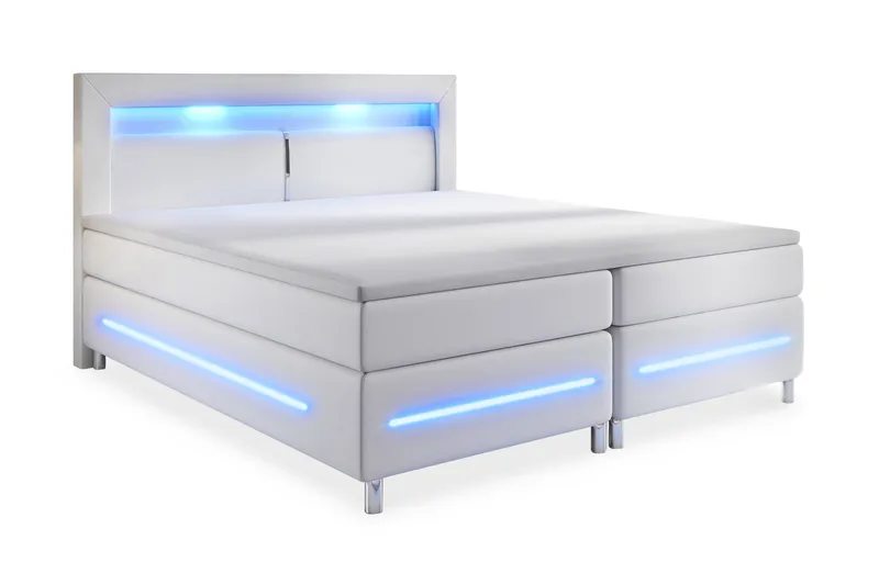 Modena Lyx Sengepakke 140x200 LED-belysning, Hvit