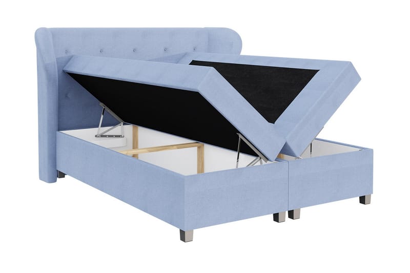 Naurstad kontinentalseng 140x200 - Lysegrå - Møbler - Senger - Kontinentalsenger