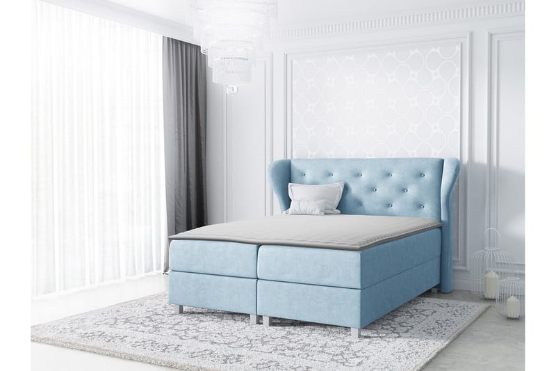 Naurstad kontinentalseng 180x200 - Blå - Møbler - Senger - Kontinentalsenger