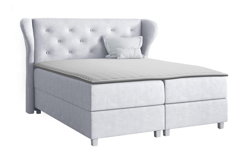 Naurstad kontinentalseng 200x200, Lysegrå