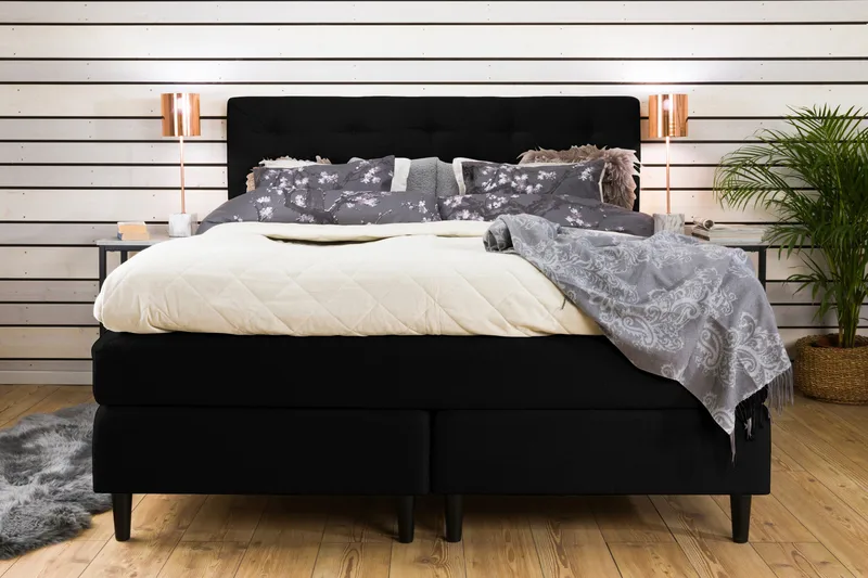 Nice Deluxe Kontinentalseng 160x200 - Svart - Møbler - Senger - Kontinentalsenger