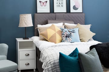 NOTTE 120 Kontinentalseng Grå - Grå - Møbler - Senger - Enkeltsenger