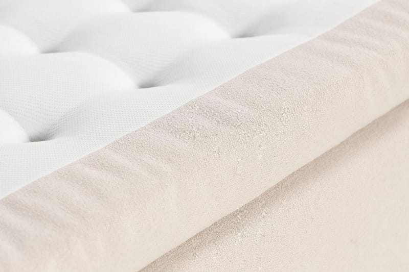 Oslo Lyx Komplett Sengpakke Boucle Knappegavl 160x200 cm - Beige - Møbler - Senger - Kontinentalsenger