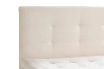 Oslo Lyx Komplett Sengpakke Boucle Knappegavl 160x200 cm - Beige - Møbler - Senger - Kontinentalsenger