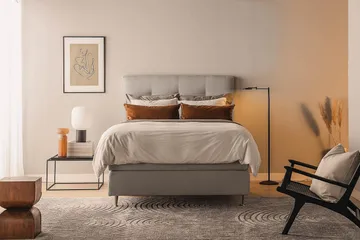 Oslo Lyx Kontinentalseng 120x200 cm - Grå - Møbler - Senger - Kontinentalsenger