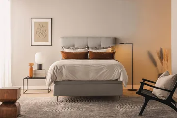 Oslo Lyx Kontinentalseng 120x200 cm - Grå - Møbler - Senger - Kontinentalsenger