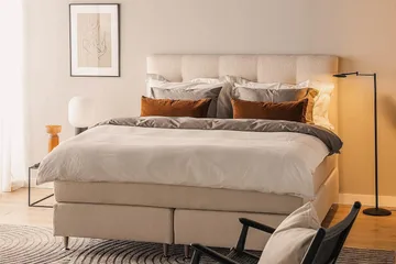 Oslo Lyx Kontinentalseng 180x200 cm - Lysebeige - Møbler - Senger - Kontinentalsenger