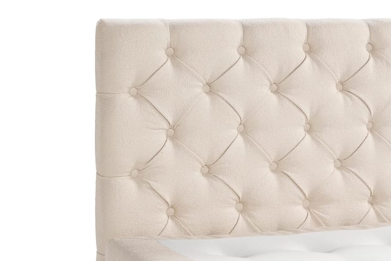 Oslo Lyx Sengepakke Boucle 120x200 Dypheftende Gavl - Lysebeige - Møbler - Senger - Kontinentalsenger