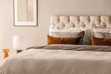 Oslo Lyx Sengepakke Boucle 180x200 Dypheftende Gavl - Lysebeige - Møbler - Senger - Kontinentalsenger