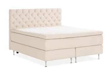 Oslo Lyx Sengepakke Boucle 180x200 Dypheftende Gavl - Lysebeige - Møbler - Senger - Kontinentalsenger