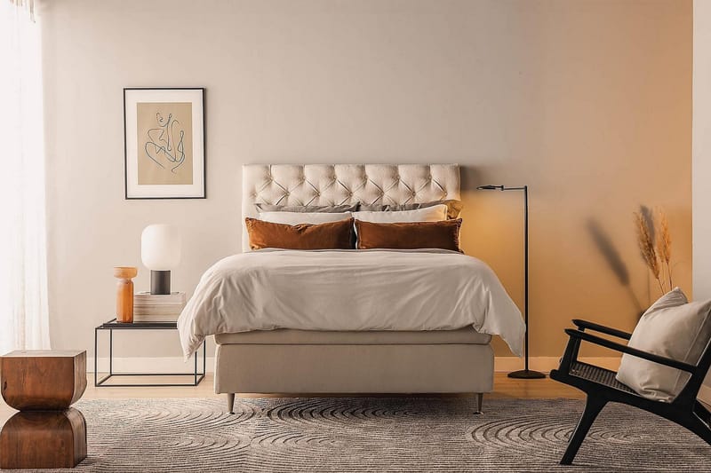 Oslo Lyx Sengepakke Kontinentalseng 140x200 cm - Lysebeige - Møbler - Senger - Kontinentalsenger
