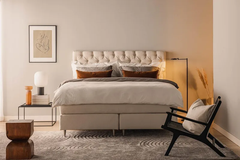 Oslo Lyx Sengepakke Kontinentalseng 180x200 cm - Lysebeige - Møbler - Senger - Kontinentalsenger