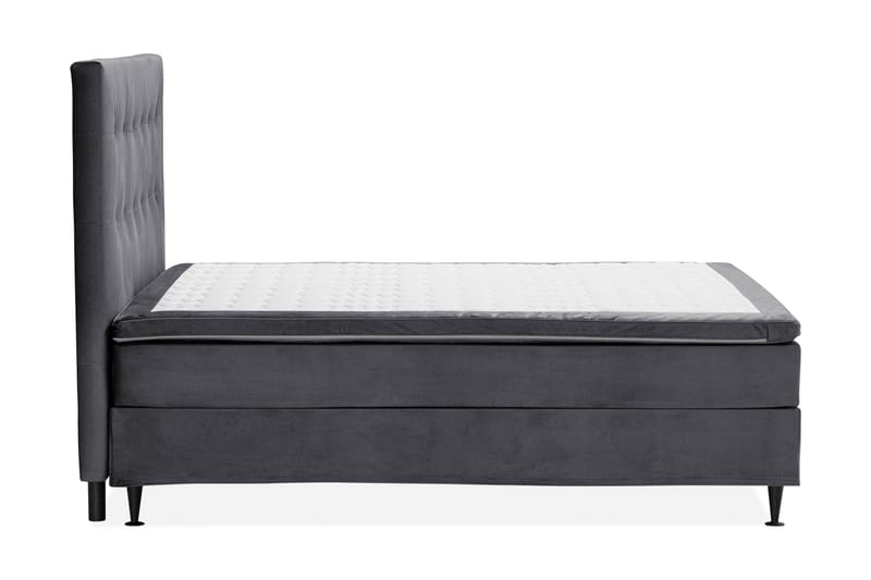 Pigge Extra Sengepakke Kontinentalseng 180x200 - Mørkegrå - Kontinentalsenger - Dobbeltsenger - Komplett sengepakke
