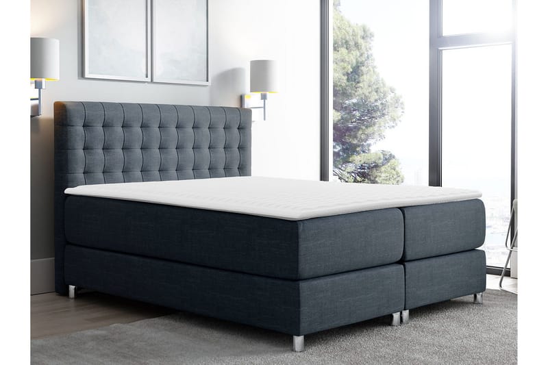 Plevoll Kontinentalseng 160x200 - Grå - Møbler - Senger - Kontinentalsenger
