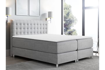 Plevoll Kontinentalseng 160x200 - Lysegrå - Møbler - Senger - Kontinentalsenger