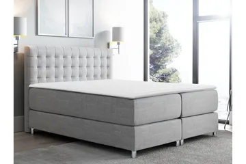 Plevoll Kontinentalseng 180x200 - Lysegrå - Møbler - Senger - Kontinentalsenger