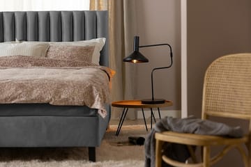 Princess Kontinentalseng 140x200cm - Mørkegrå/Fløyel - Møbler - Senger - Kontinentalsenger