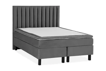 Princess Kontinentalseng 140x200cm - Mørkegrå/Fløyel - Møbler - Senger - Kontinentalsenger