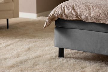 Princess Kontinentalseng 140x200cm - Mørkegrå/Fløyel - Møbler - Senger - Kontinentalsenger