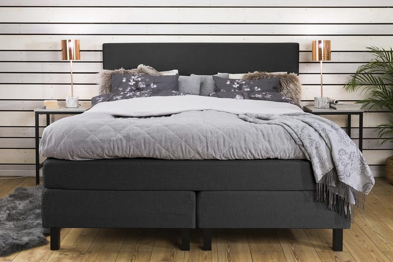 Princess Kontinentalseng - 160x200 Grå - Møbler - Senger - Kontinentalsenger