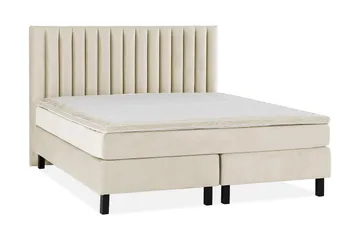 Princess Kontinentalseng 160x200cm - Beige/Fløyel - Møbler - Senger - Kontinentalsenger