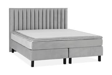 Princess Kontinentalseng 180x200cm - Lysegrå/Fløyel - Møbler - Senger - Kontinentalsenger