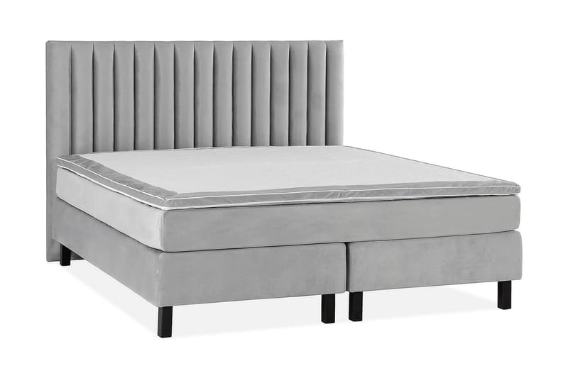 Princess Kontinentalseng 180x200cm - Lysegrå/Fløyel - Møbler - Senger - Kontinentalsenger