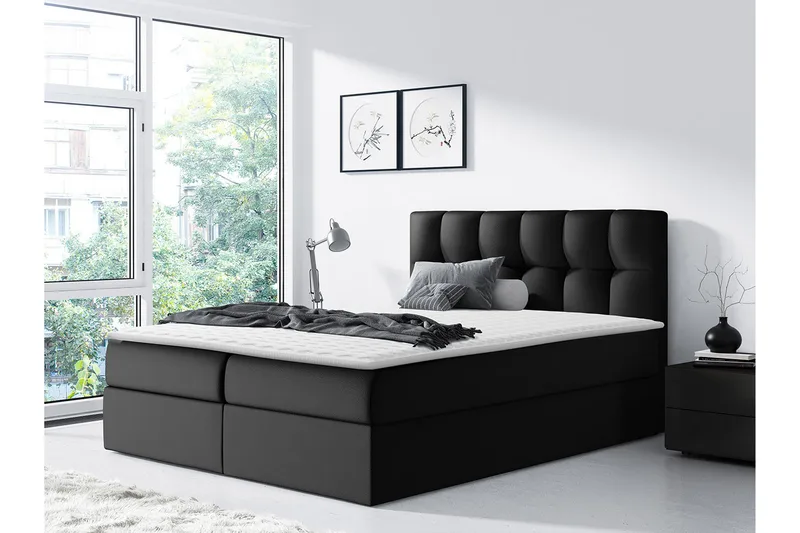 Rico Kontinentalseng 140x208 cm - Svart - Møbler - Senger - Kontinentalsenger
