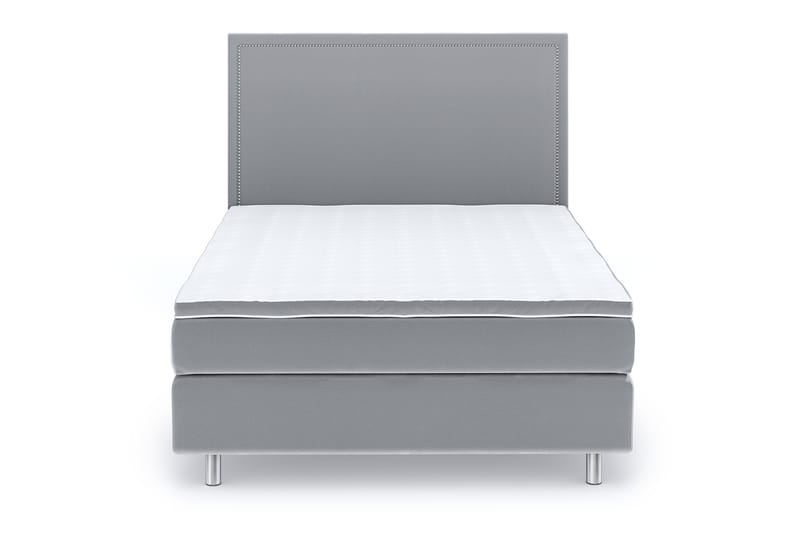 Romance Luxury Velvet Sengepakke 120x200 - Lysegrå - Møbler - Senger - Kontinentalsenger