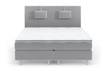 Romance Luxury Velvet Sengepakke 210x210 - Lysegrå - Møbler - Senger - Kontinentalsenger