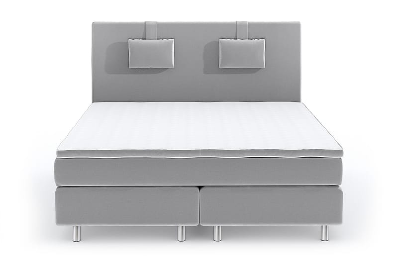 Romance Luxury Velvet Sengepakke 210x210 - Lysegrå - Møbler - Senger - Kontinentalsenger