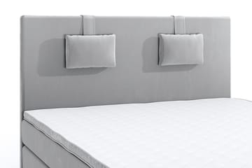 Romance Luxury Velvet Sengepakke 210x210 - Lysegrå - Møbler - Senger - Kontinentalsenger