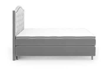 Romance Luxury Velvet Sengepakke 210x210 - Lysegrå - Møbler - Senger - Kontinentalsenger